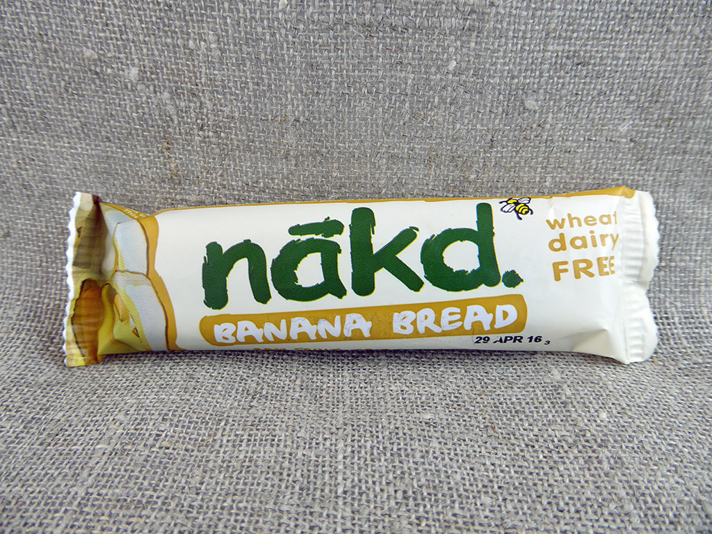 Batonėlis „Nakd: Banana Bread“ (Traškus batonėlis su bananais)