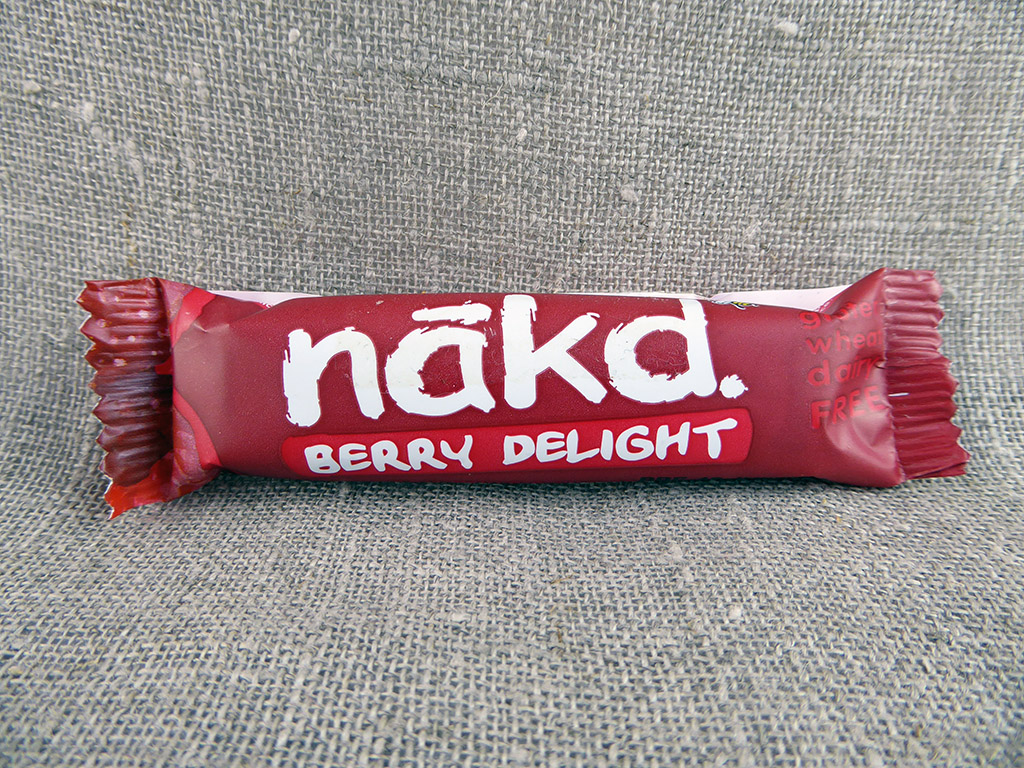 Batonėlis „Nakd: Berry Delight“ (Batonėlis su avietėmis)