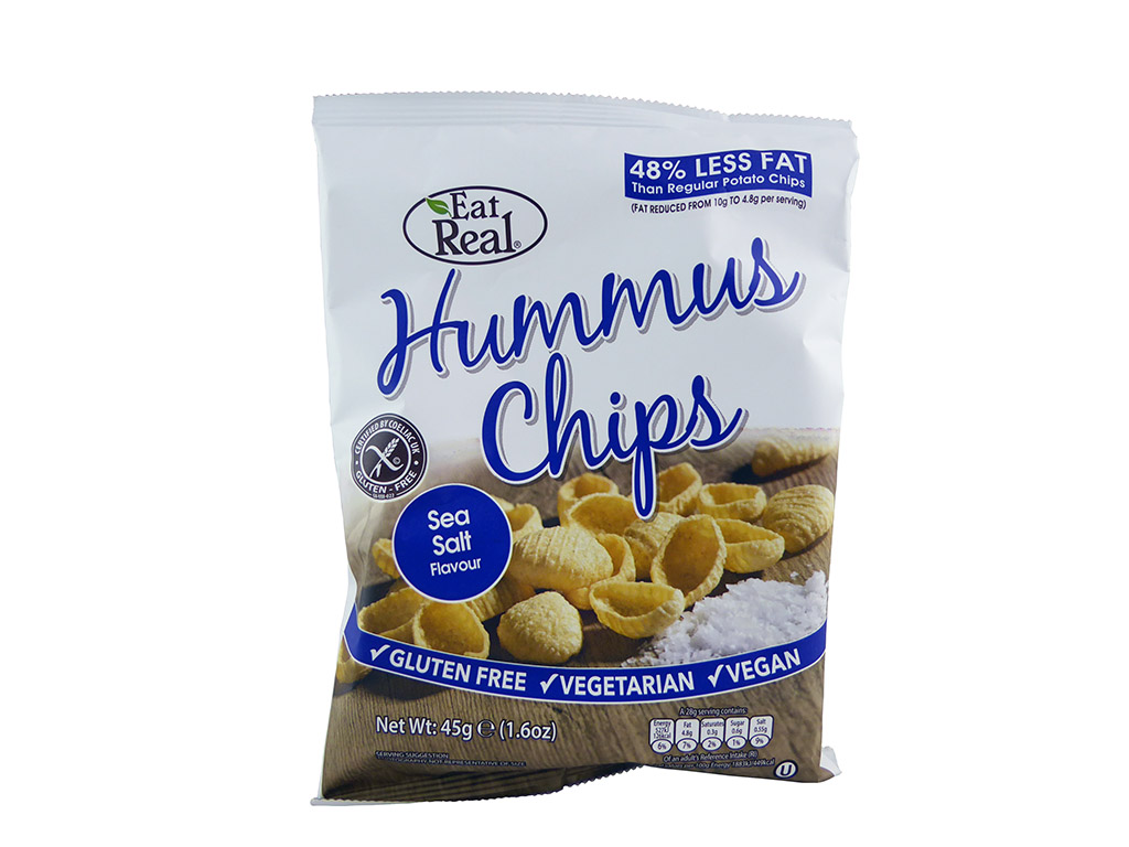 Eat Real: Hummus Chips (Avinžirnių traškučiai su jūros druska)